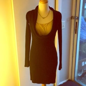 Stunning off shoulder or deep cut knit dress